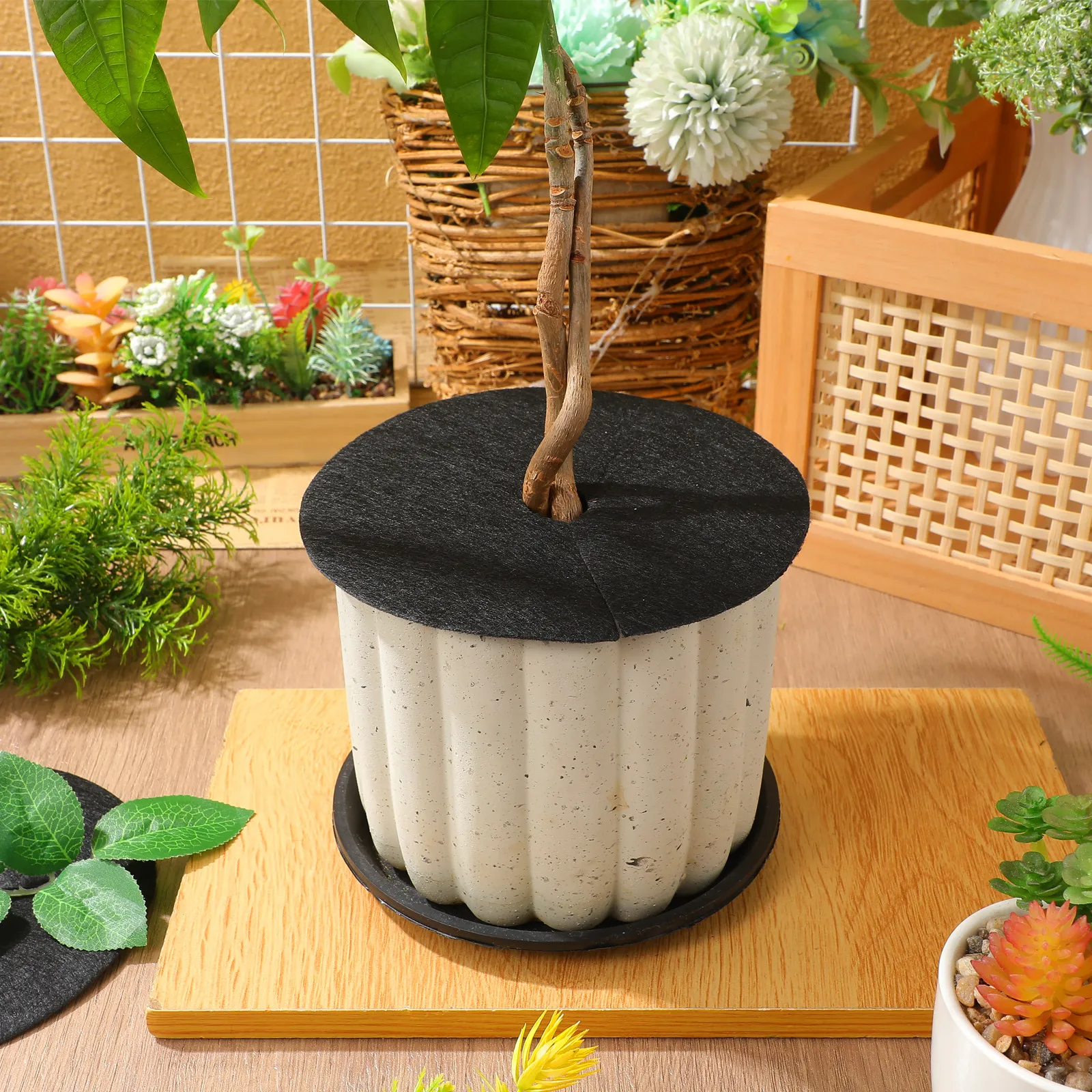20Pcs Weeding Cloth Nonwoven Thickened Orchard Garden Fabric for Fruit Trees Flowers Shrubs Weed Prevention