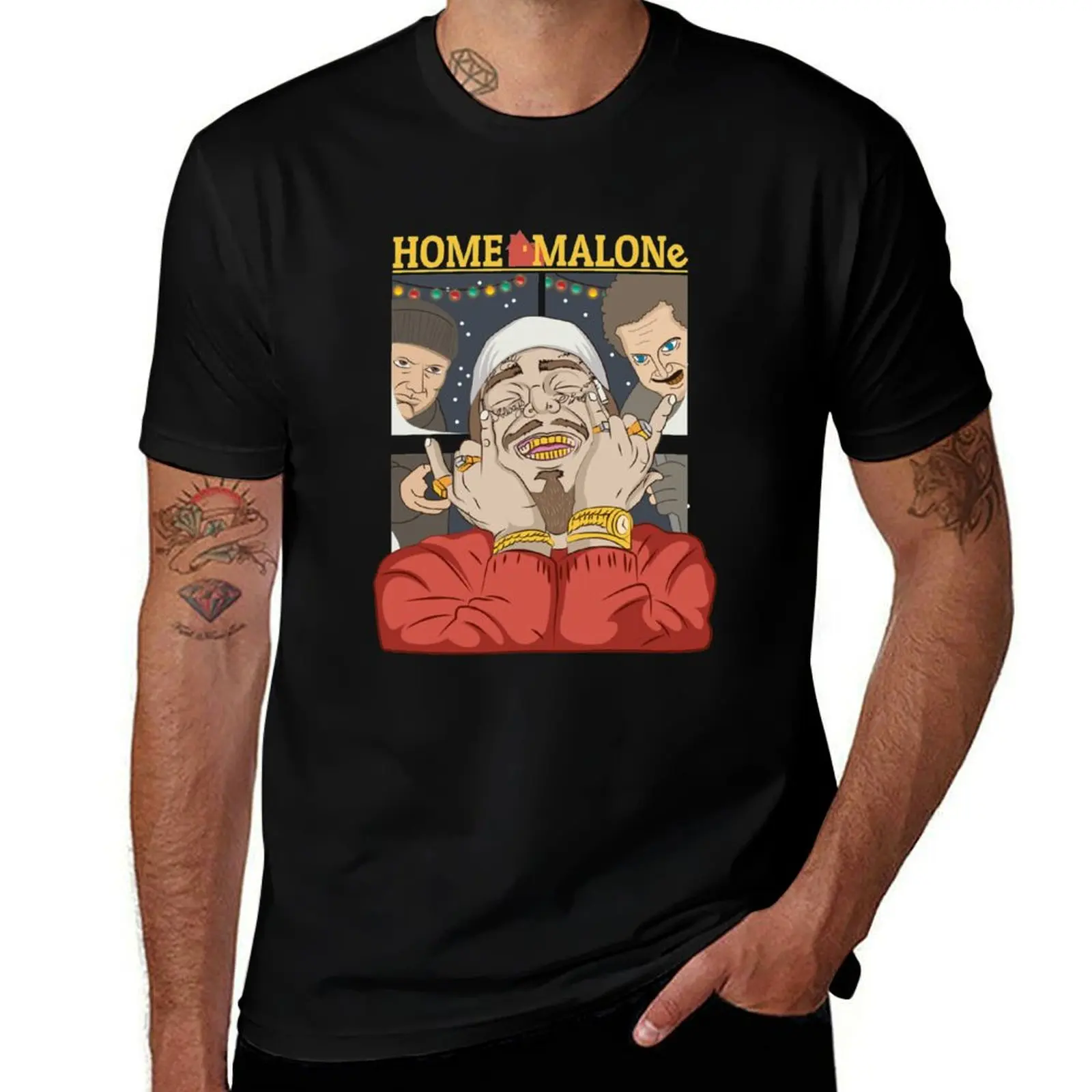 

Home Malone Tshirt, Home Alone Mashup Tshirt Classic T-Shirt funny gifts anime oversize t-shirts man slim fit t shirts for men