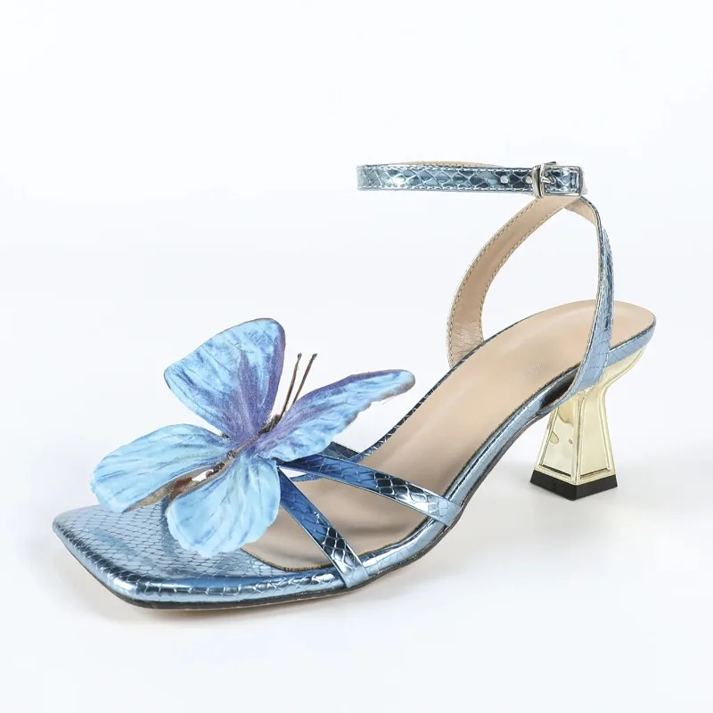 

Summer Women High Heel Shoes Fashion Square Head Design Women Sandals Elegant Bow Decoration High Heeled Sandals Sandalias Mujer