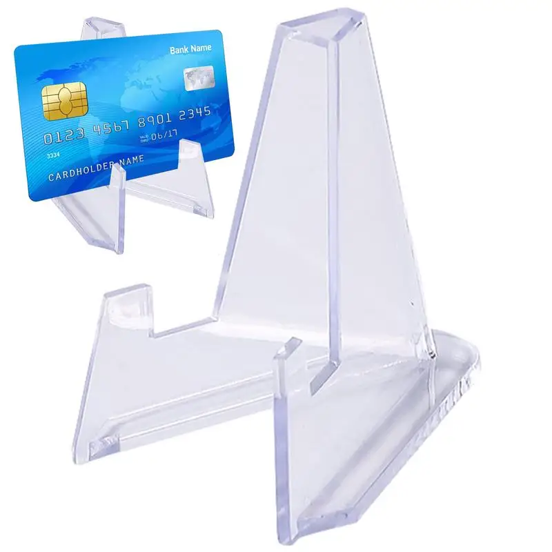 Acrylic Card Stands Acrylic Easel Holder for Coin Display Acrylic Coin Display Holder Easel Holder for Weddings Trade Show