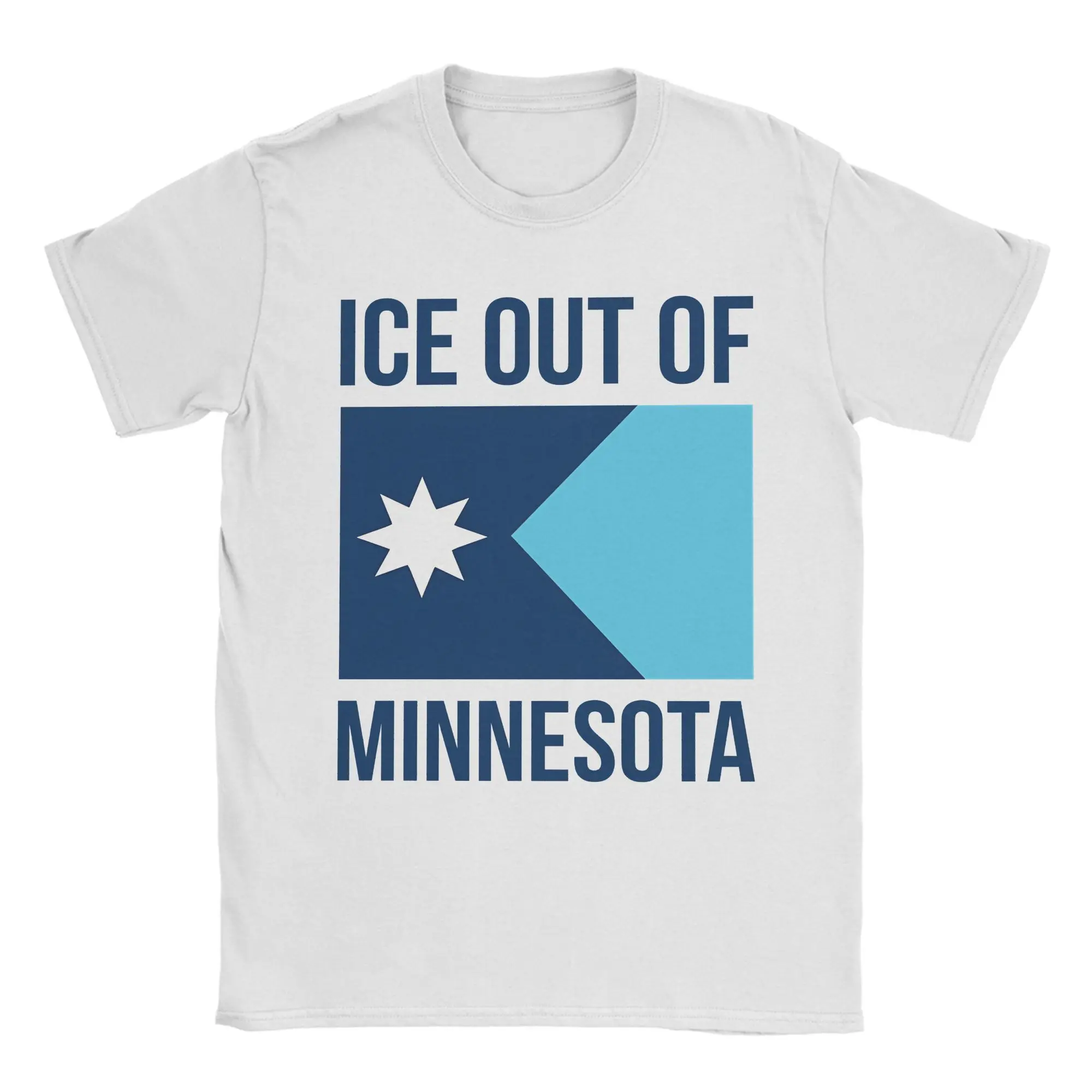 ICE out of Minnesota T Shirt Beach  Cotton T Shirts For Man Novelty Printed Tee Shirt Short Sleeve Streetwear Clothing