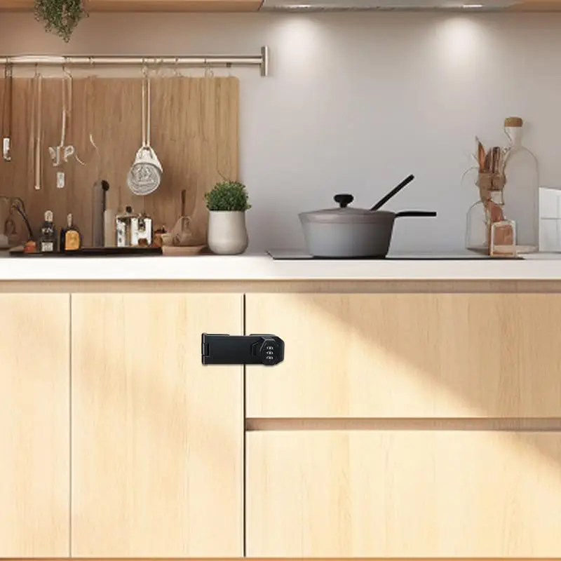 가정용 캐비닛 암호 잠금 장치, 문짝 걸쇠 잠금 장치, 아연 합금 키리스, 주방용 3 자리 조합 잠금 장치