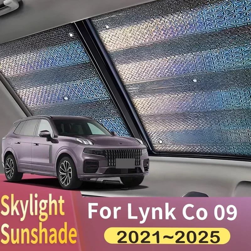 

Солнцезащитный козырек на крыше, подходит для Lynk Co 09 2021 ~ 2025 2022, автомобильный панорамный теплозащитный экран на крыше, солнцезащитный козырек на окно, физическое охлаждение, защита от УФ-лучей