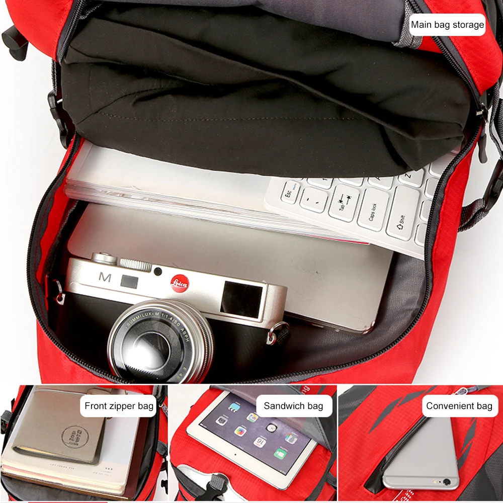 1PCS Hiking Backpack 40L,Waterproof Hiking Backpack,Large Camping Bag Outdoor Sport Travel Daypack Travel Backpack for Women Men