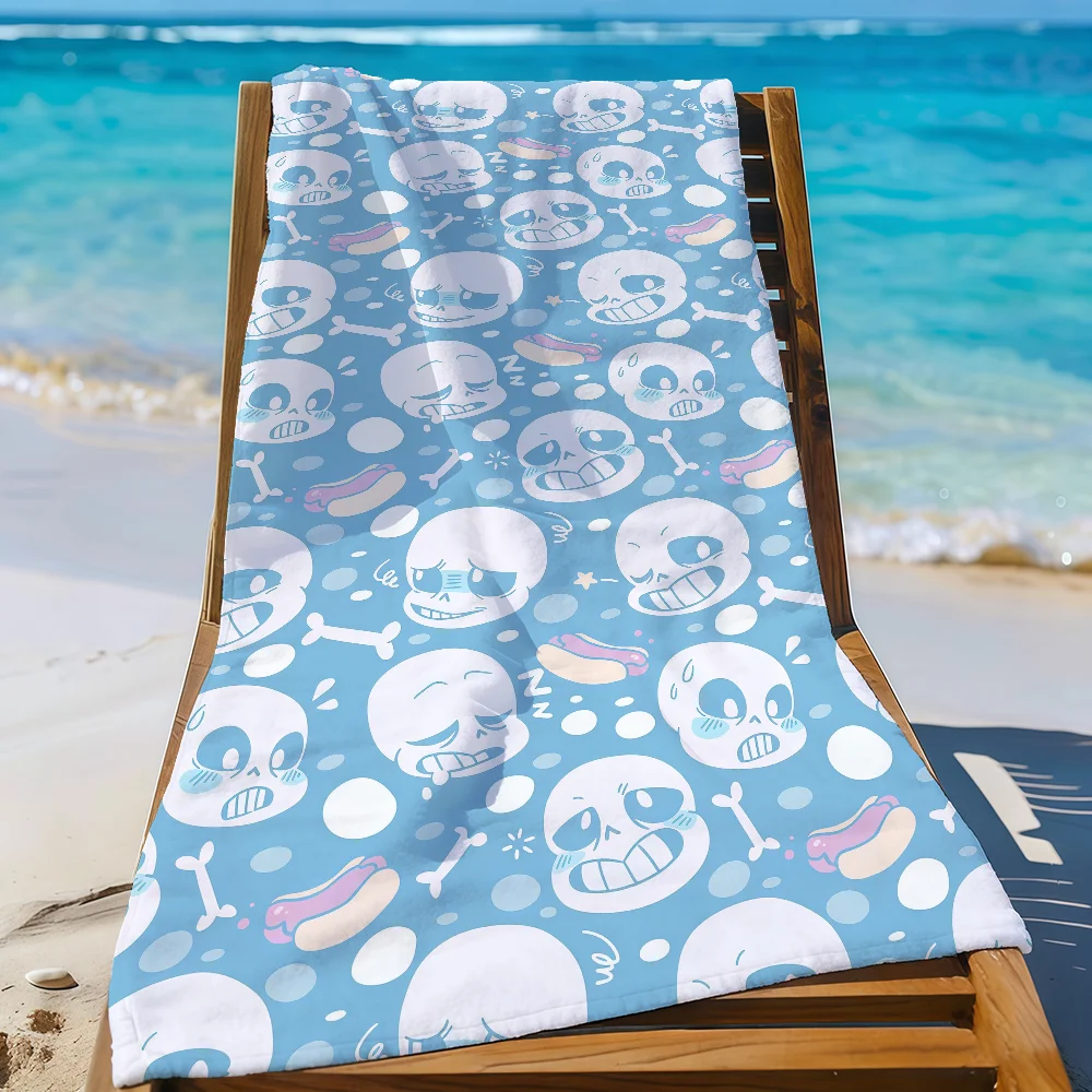 U-Undertale Sans Towel Quick Drying Beach Towels Are Suitable For Swimming Pools Camping Yoga And The Gym