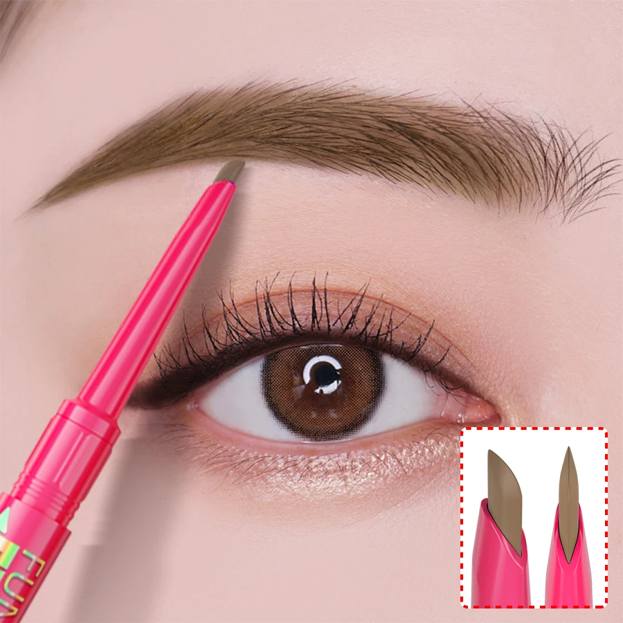 ดินสอเขียนคิ้วเครื่องสําอางมืออาชีพ 1PC แต่งหน้าสําหรับผู้หญิง 5 สีกันน้ํา Eyebrow Tattoo แปรง Long Lasting Eyebrow ปากกา