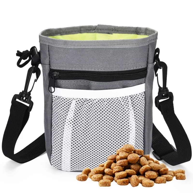Borsa per dolcetti per cani, buste per dolcetti per addestramento di animali domestici - Kit multiuso per addestramento cani 3 in 1, grigio durevole
