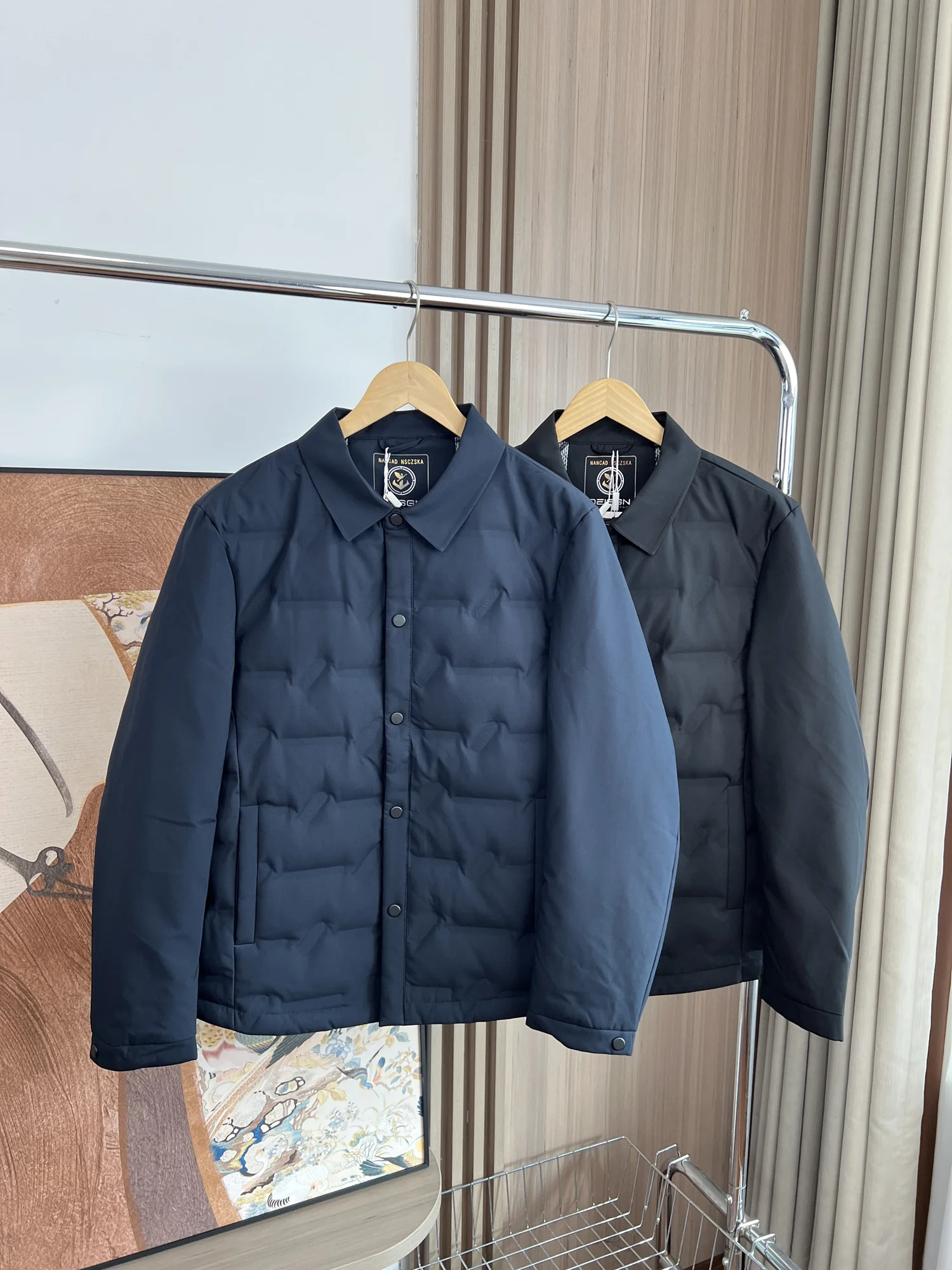 

Lightweight 90-White Du down Men's Faion Urban Sle Coat Pred-Gas Warm Collar down Jaet for Autumn And Wi...