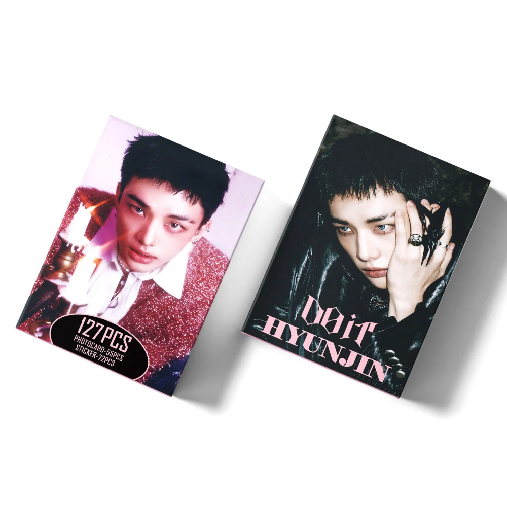 127 pçs novo straykids do it kpop estrela hwang hyun jin álbum sk pequeno cartão adesivos fotos cartões postais lomo cartões presentes do feriado