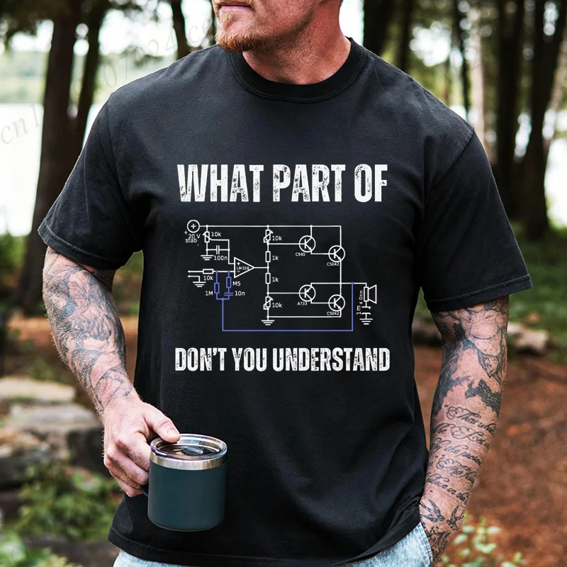 Welchen Teil der Elektronik verstehst du nicht? Ingenieur Herren T-Shirt Kurzarm T-Shirt Elektriker Arbeitskleidung Geschenke – Detail 3