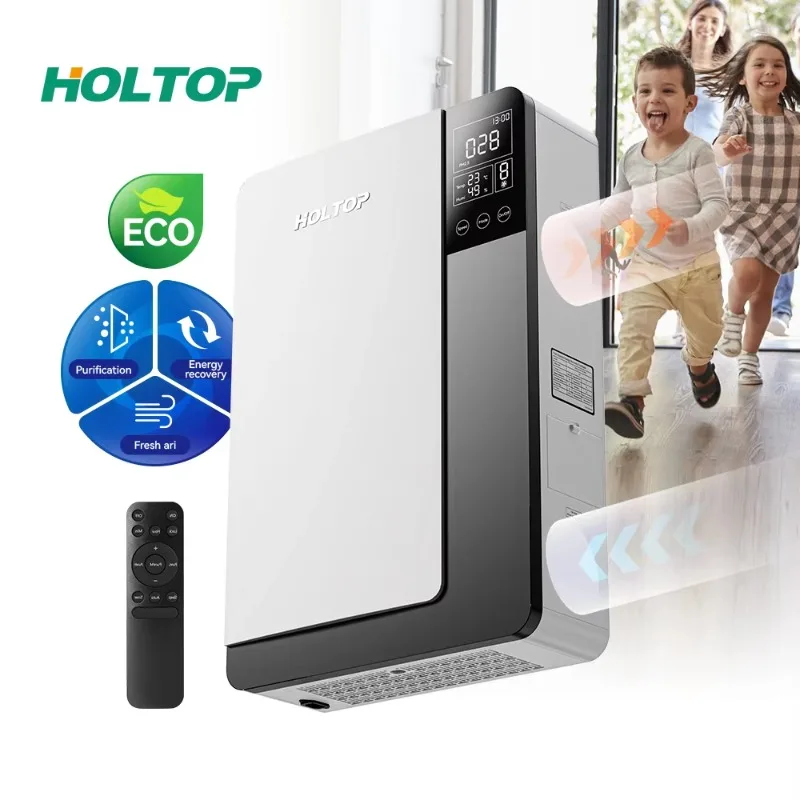 

Wall Mounted Home Ventilation System Energy Recovery Ventilation Smoking Room Exhaust Fan ERV Decentralized Recuperator