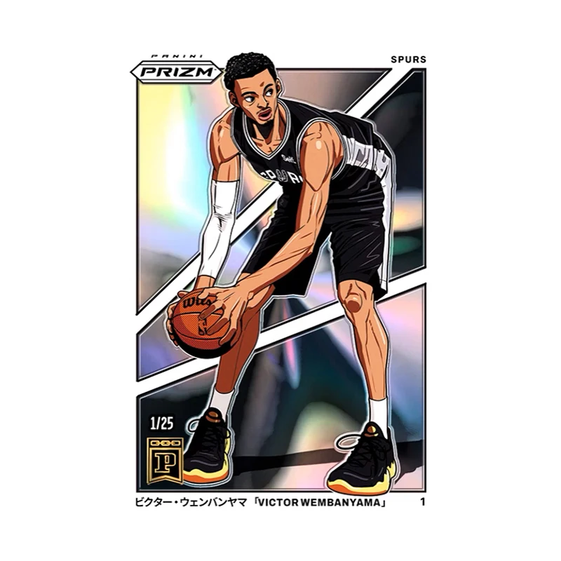 بطاقة نجمة كرة السلة بانيني يمكنك صنعها بنفسك محلية الصنع فيكتور ويبانياما ألكسندر كاري جيمس جوكيتش مجموعة بطاقات ألعاب هدية #3