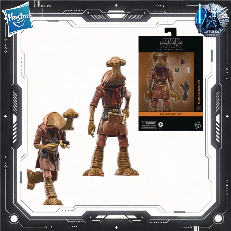【en-stock】figura-original-de-hasbro-star-wars-the-black-series-momaw-nadon-a-new-hope-modelo-de-juguete-de-coleccion-de-anime