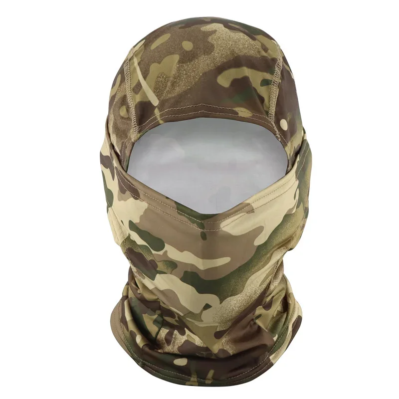 Summer Camouflage Ice Silk Full Face Head Cover UV Sun Protection Breathable Protective Mask for Men Outdoor Motorcycle Riding