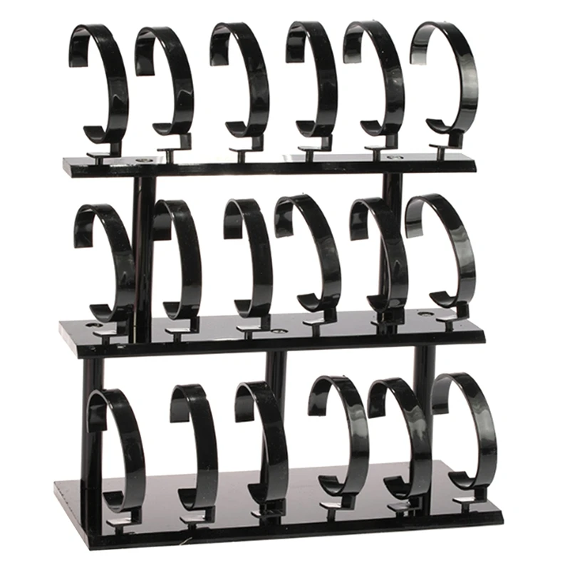 (New)-Acrylic Three-Layer 18-Digit Watch Display Storage Rack