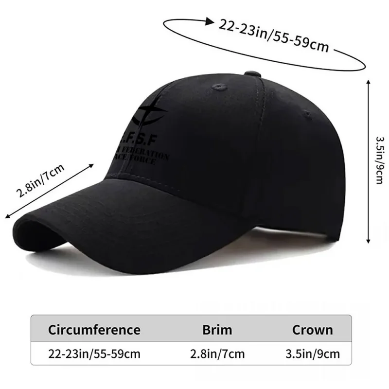 Earth Federation Space Force Printed Baseball Cap, Unisex Adjustable Duckbill Hat