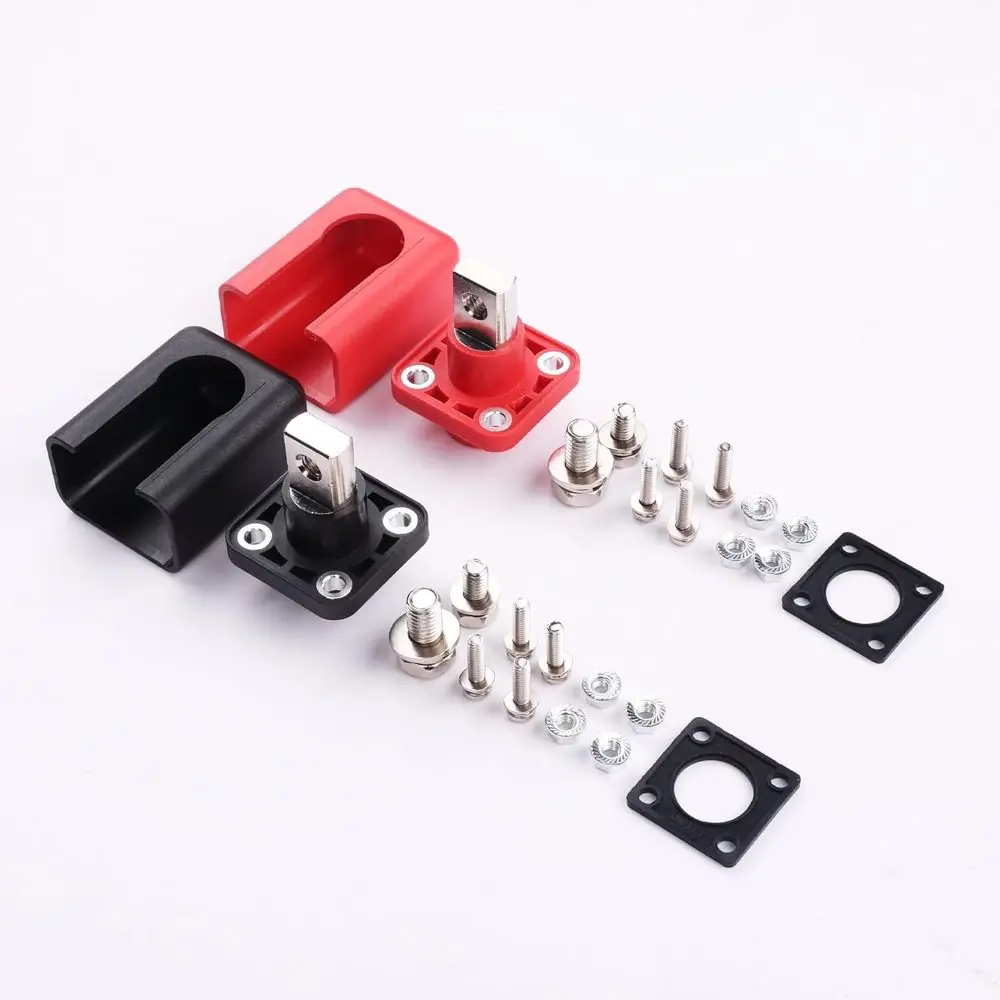 All Copper Lithium Battery Terminal High Current 100A/120A/150A/200A Battery Connector Black Red Battery Storage Terminal Post