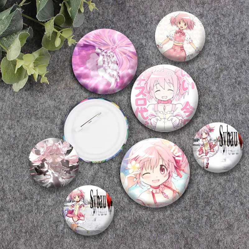 Niedliche Madoka Kaname Emaille-Pins Anime-Mädchen Cosplay Brosche Rucksack Kleidung Hut Deko Schmuck Cartoon-Charakter Abzeichen Geschenke für Freunde – Detail 2