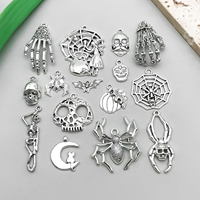 10pcs Ancient Silvery Zinc Alloy Halloween Set Pendant universal accessory suitable for DIY various jewelry making necklaces