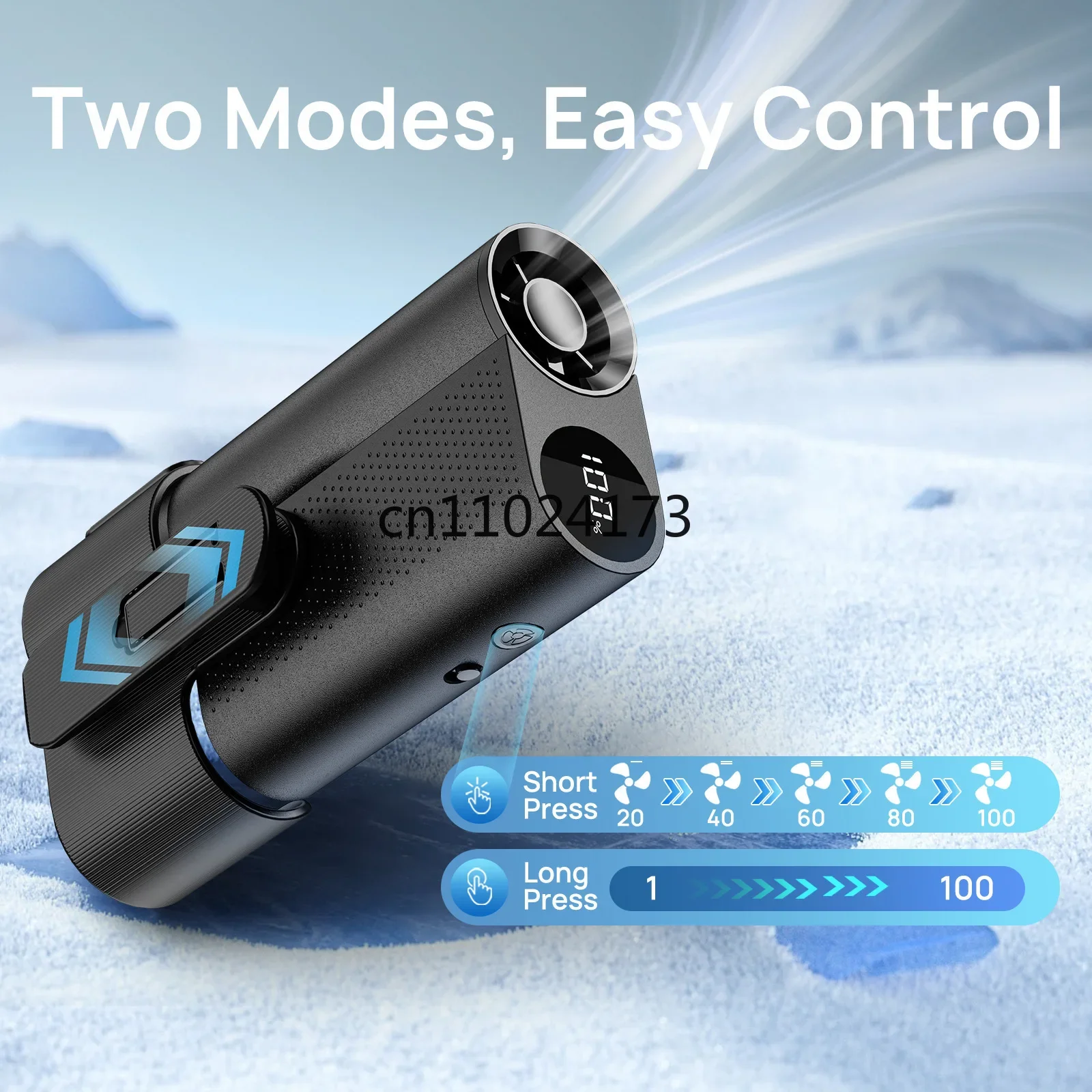 

2025 New Outdoor Portable Waist-Hanging Fan Mini Fan with 100-Speeds High-Speed Wind Power Ultra-Long Battery Waist-Hanging Fan