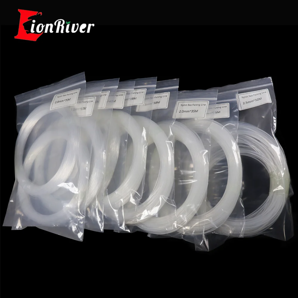 Lionriver Transparent Monofilament Fishing Line Big Size Clear Nylon Thread For Sea Or Boat Fishing Casting Fishing Hook Tying