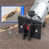 65mm Fixed Trimming Machine 2 In 1 Slotting Bracket Invisible Fasteners Wardrobe Cupboard Panel Punch Locator with Scale