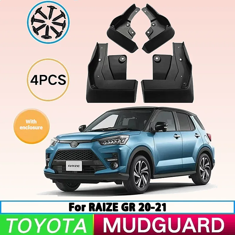 

For 2020-2024 Toyota Raize GR Tire Fender Splash Guard Front Rear Wheel Mud Flaps 4pcs