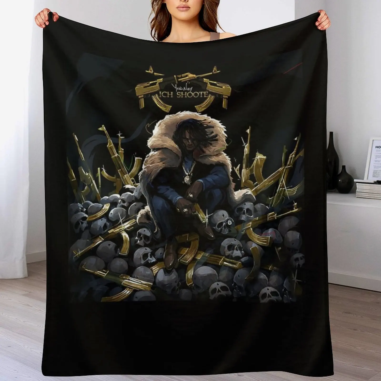 Skull Snake Young Rapper Classic- Young Hip Hop Vintage Throw Blanket Portable Lightweight Blanket for Travel Camping
