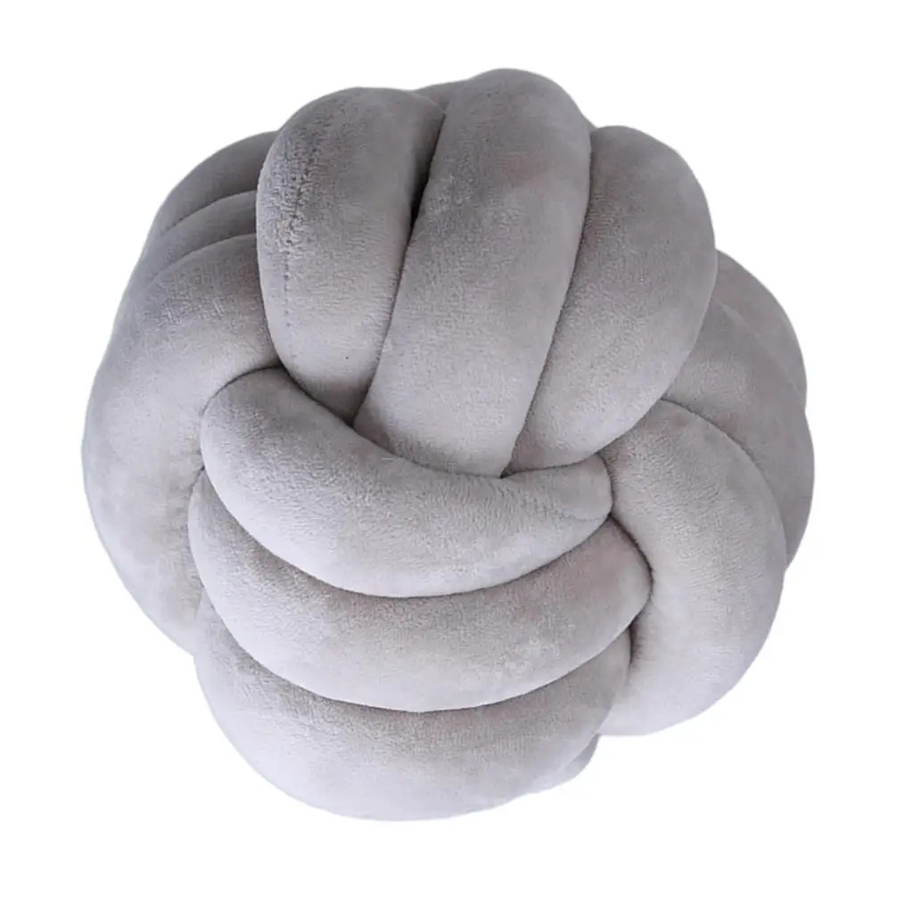 

Knot Pillow Knot Pillow Pillow Nursery Decoration Toy Round - Gray, 22cm