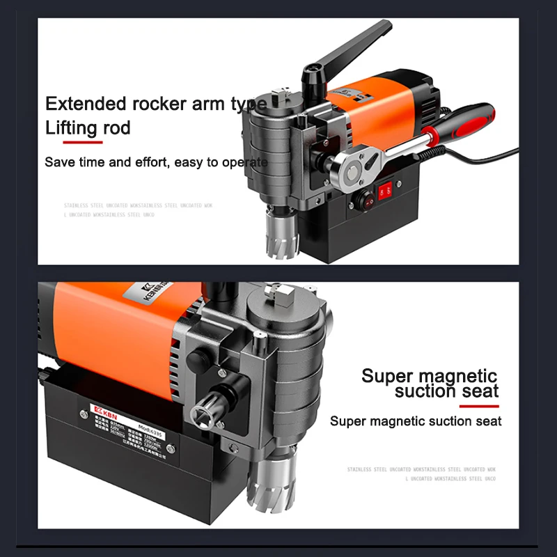 Portable Small Horizontal Magnetic Base Drill, High-Altitude Puncher Multifunction Electric Drilling Machine 110/220V