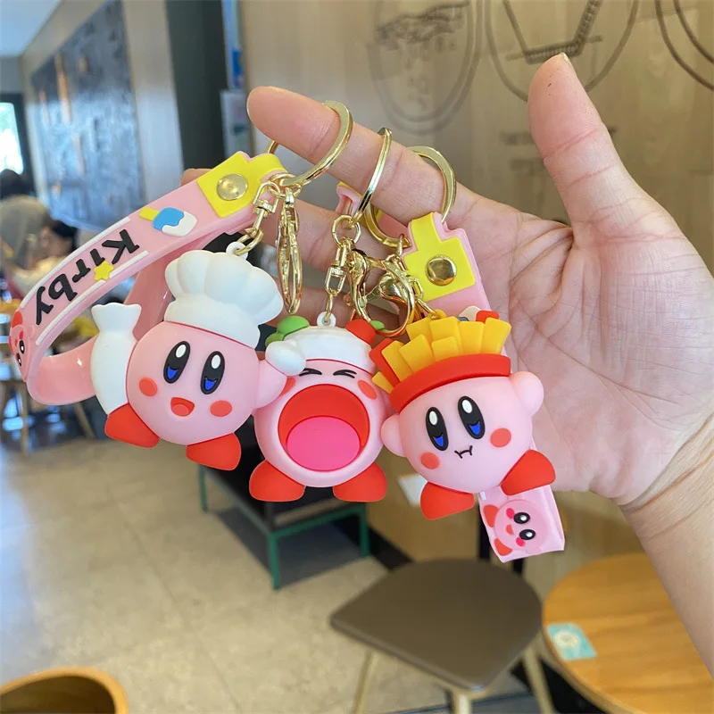 

Kawaii Kirby Keychain Anime Star Kirby Cartoon 키링 Car Key Bag Backpack Decor Accessory Pendant Kids Toys Birthday Festival Gift