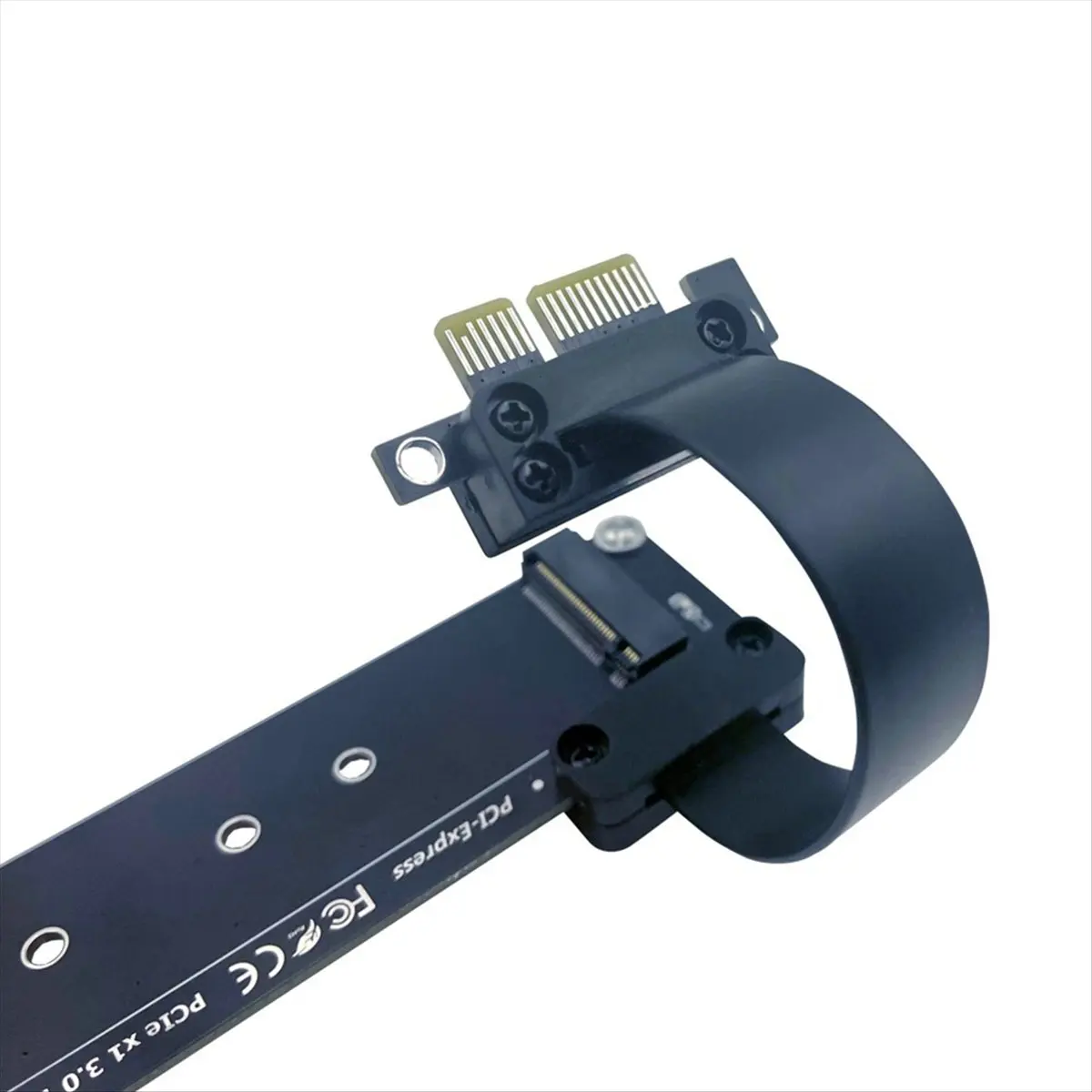 محول PCIe 3.0 X1 إلى M.2 NVME ثابت مع تصميم زاوية قائمة 90 درجة يدعم 2242/60/80 NVME SSD 10 سم #2