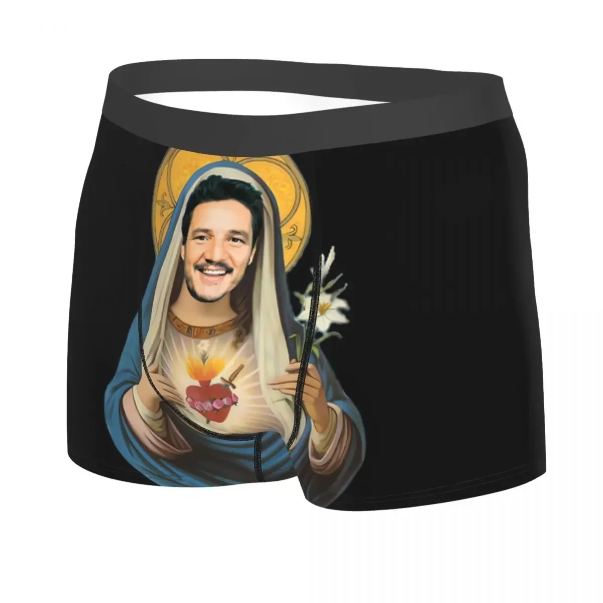 Personalizado Pedro Pascal Sagrado Coração Boxers Shorts Homens Cuecas Cuecas Cuecas Sexy