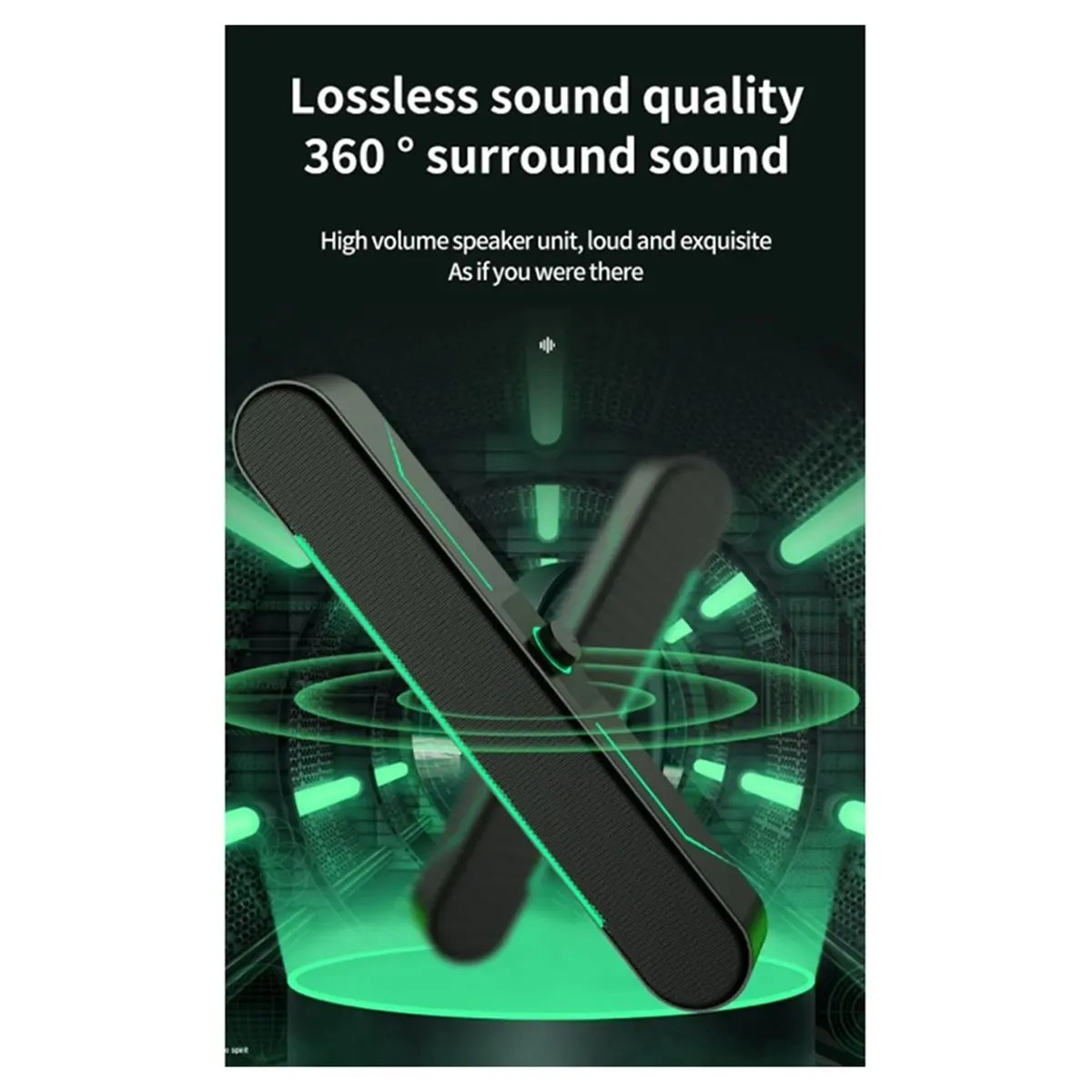 A39 Computer Speaker Surround Soundbar Speaker Wired Loudspeaker Stereo Subwoofer Sound Bar for Laptop PC Gamer view 4