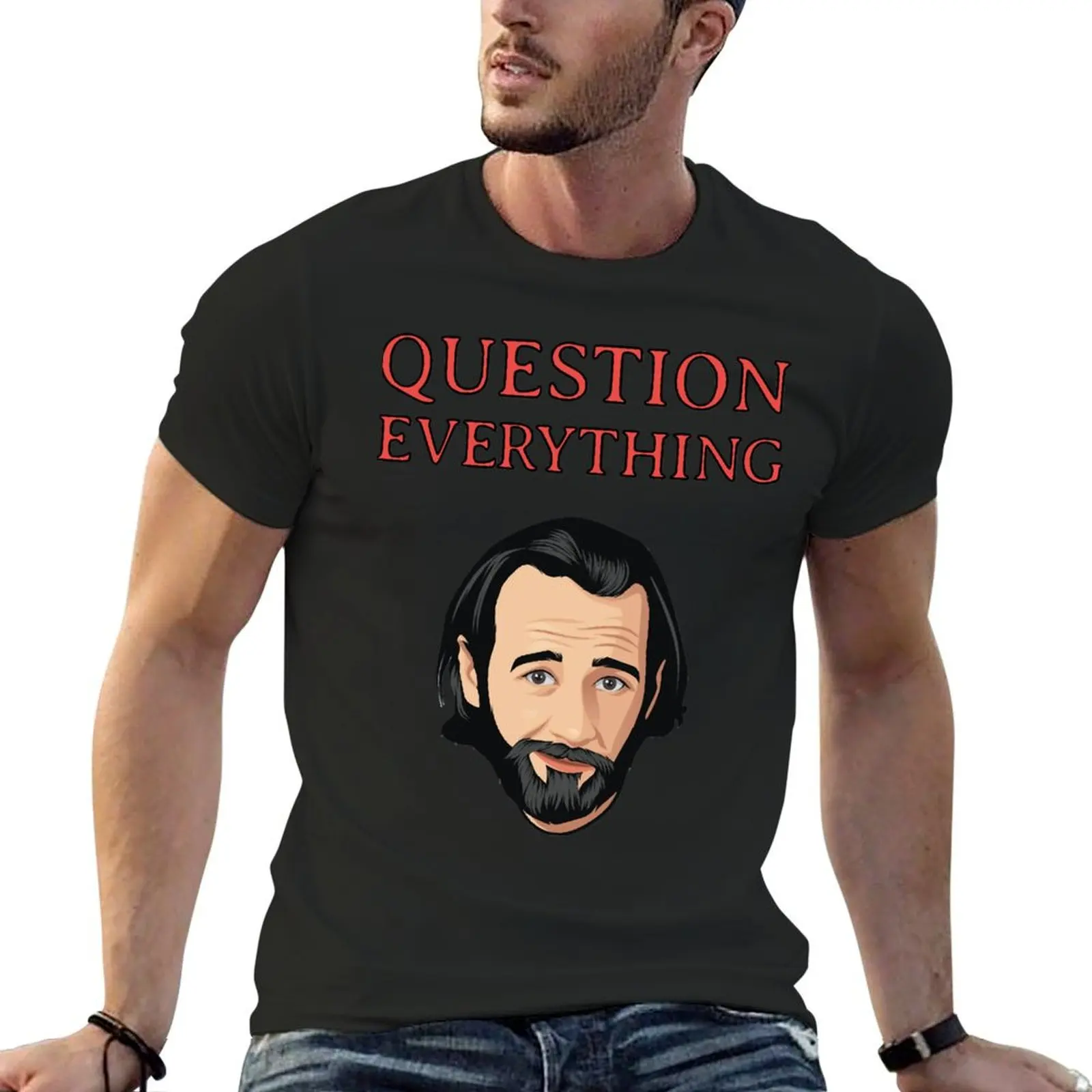 Awesome Comedian George Carlin Question Everything T-Shirt oversized t shirt custom shirt plus size men clothing