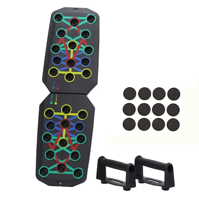 

XSXS-Portable Folding Push-Up Board Multi-Functional Anti-Slip Mat With Handle For Abdomen And Arms Pushup Stands System