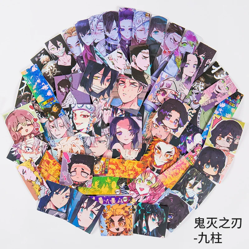 50/60pcs Japanese AnimeJujutsu Kaisen Demon Slayer Collection Laptop Stickers