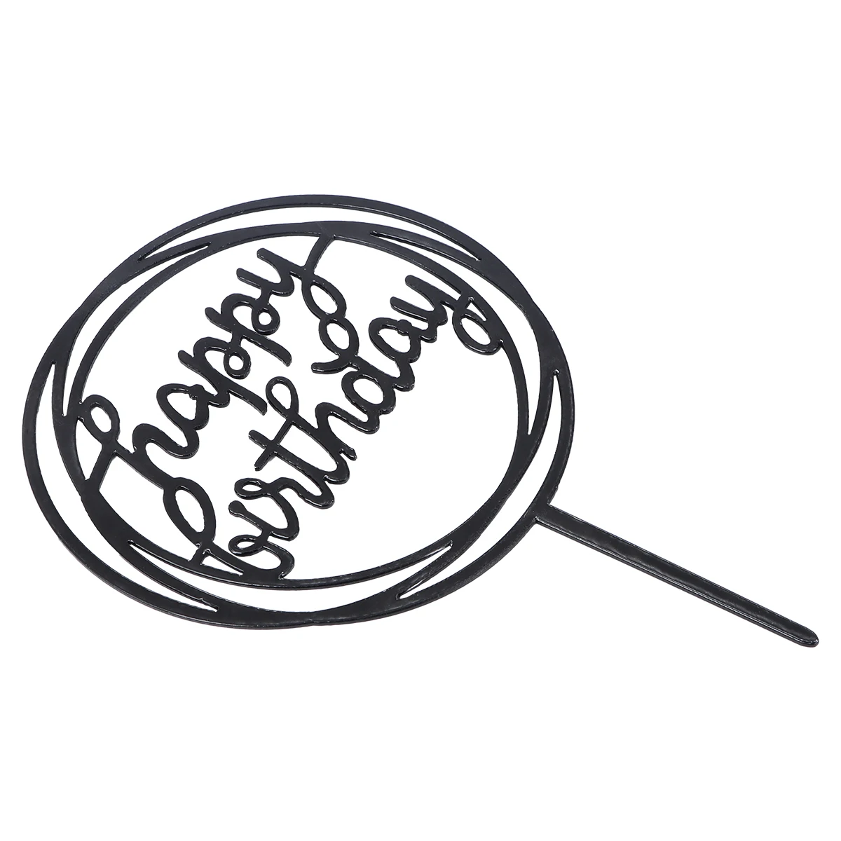 

2Pcs Stunning Acrylic Birthday Cake Topper Multi-Circle Design Cake Decoration Supplies