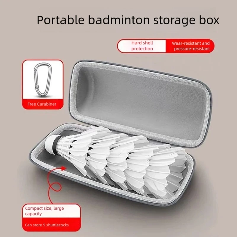 

Oxford Fabric Badminton Racket Case with Shuttlecock Bag Water Resistant Hardhell Racket Storage Case Adjustable Strap 69HD