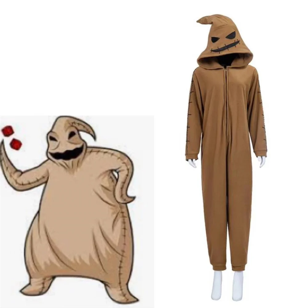 Oogie Boogie Cosplay Costume Monster Onesie Pajamas  Halloween Christmas Carnival Party  Sleepwear