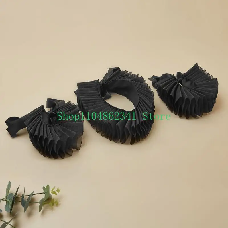 5ASD воротник и манжета набор викторианского костюма на Хэллоуин Косплей Костюми