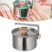 Outdoor Camping Pot Set 304 Stainless Steel Bowl Picnic Tableware Portable Camping Cooking Cups Travel Hiking Equipment