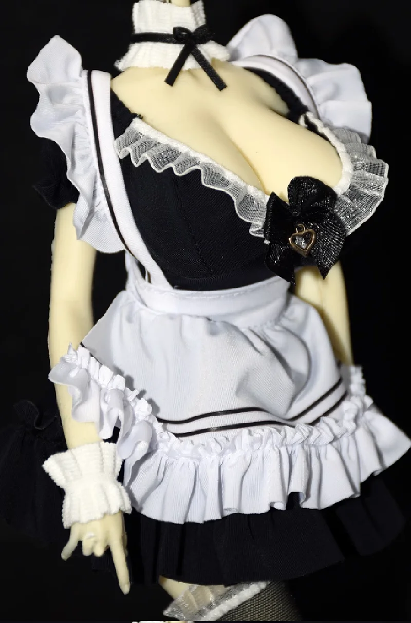 

1/6 Scale Female Lace Maid Suit Set + Shoes Model for 12'' Figure UD Doll