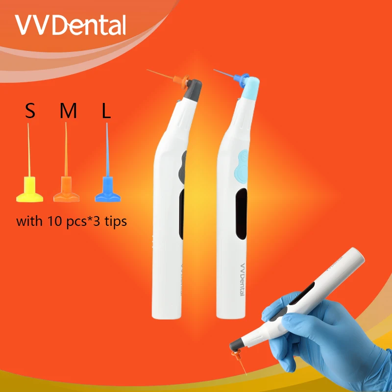 RW-7 Dental Root Canal Irrigator with 30 S/M/L Plastic Tips, Endodontic Rinsing and Cleaning System for Precision Canal Treatmen