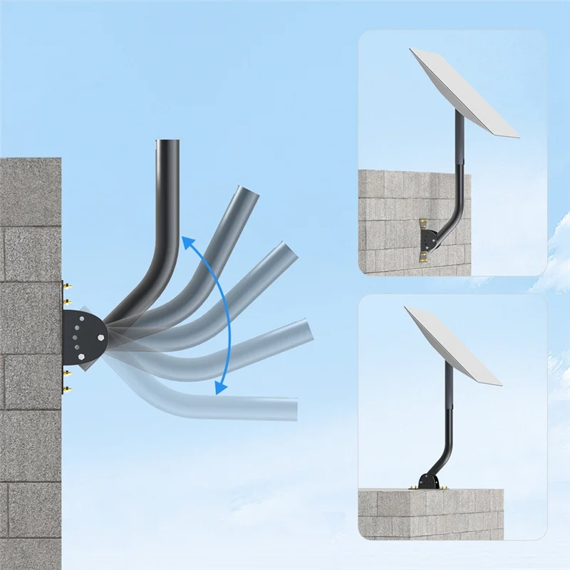 

Adjustable For Starlink Mounting Kit Long Wall Mount Roof Mount For Starlink V2 Mounting Adapter-ABLI
