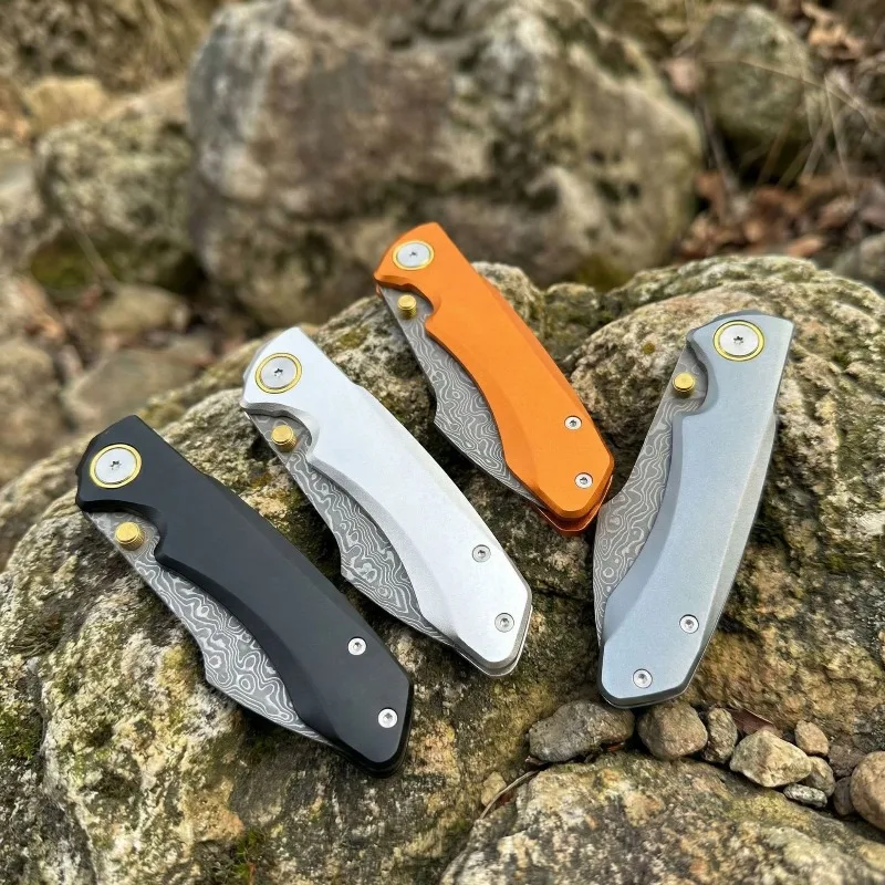 

High Quality Damascus VG10 Blade Aluminum Alloy Handle Portable and Practical EDC Tools for Outdoor Camping
