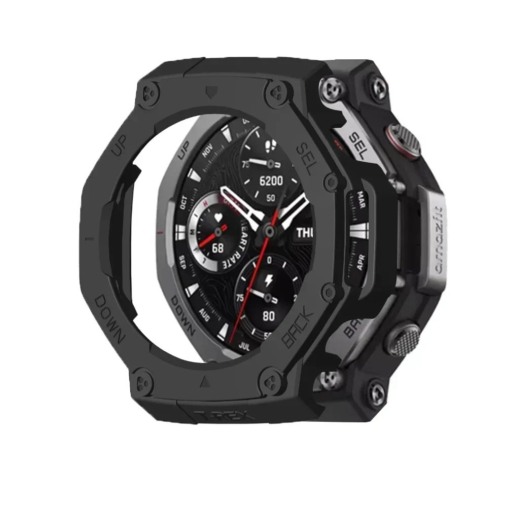 PC Protector Case For Amazfit T-Rex 3 Smart Watch Semi Coverage Bumper For Huami Amazfit Trex 3 Screen Protector Tempered Glass