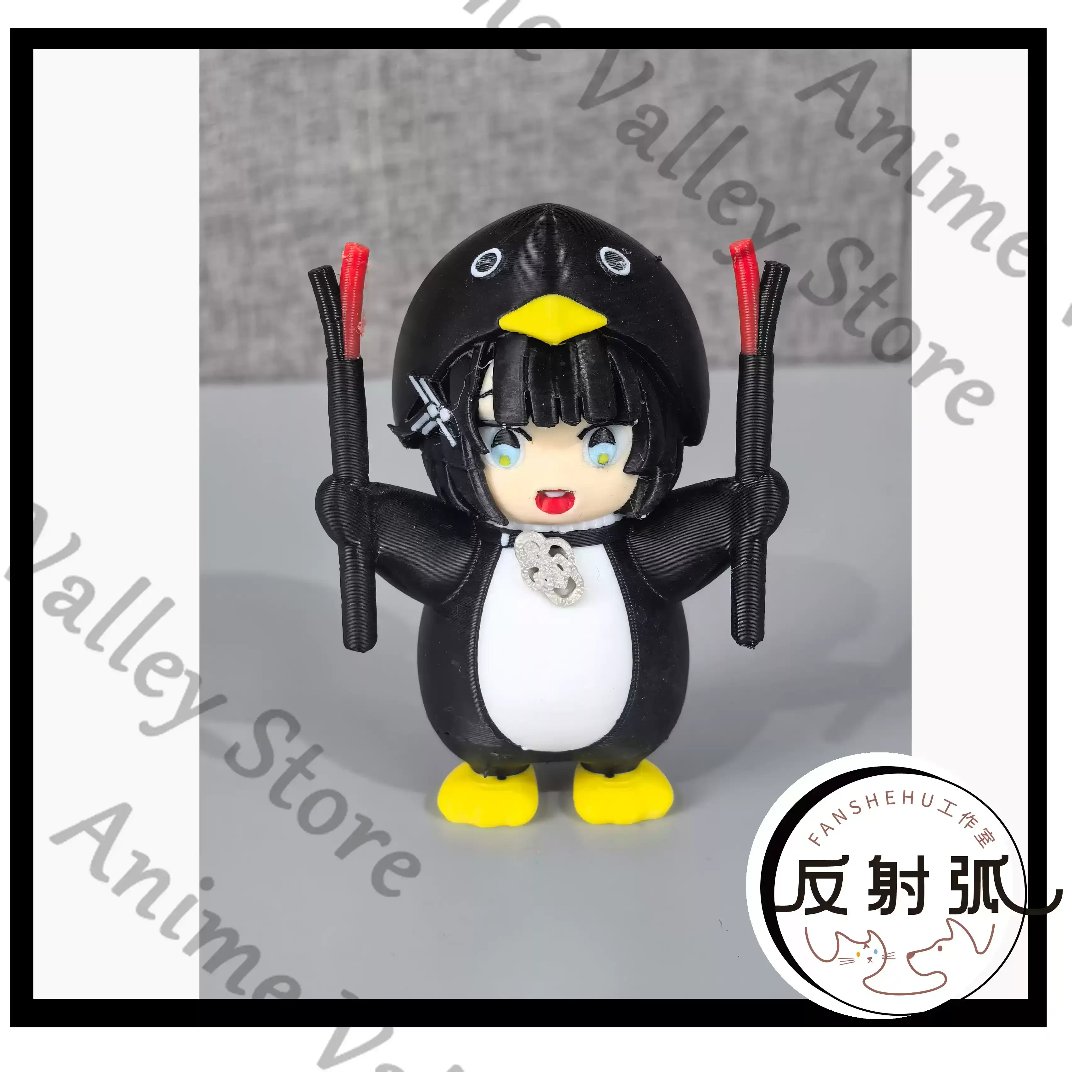 

Anime Arknights: Endfield Endministrator Cosplay Penguin Garage Kits Prop Cartoon Figurine Model Desktop Ornament Gift