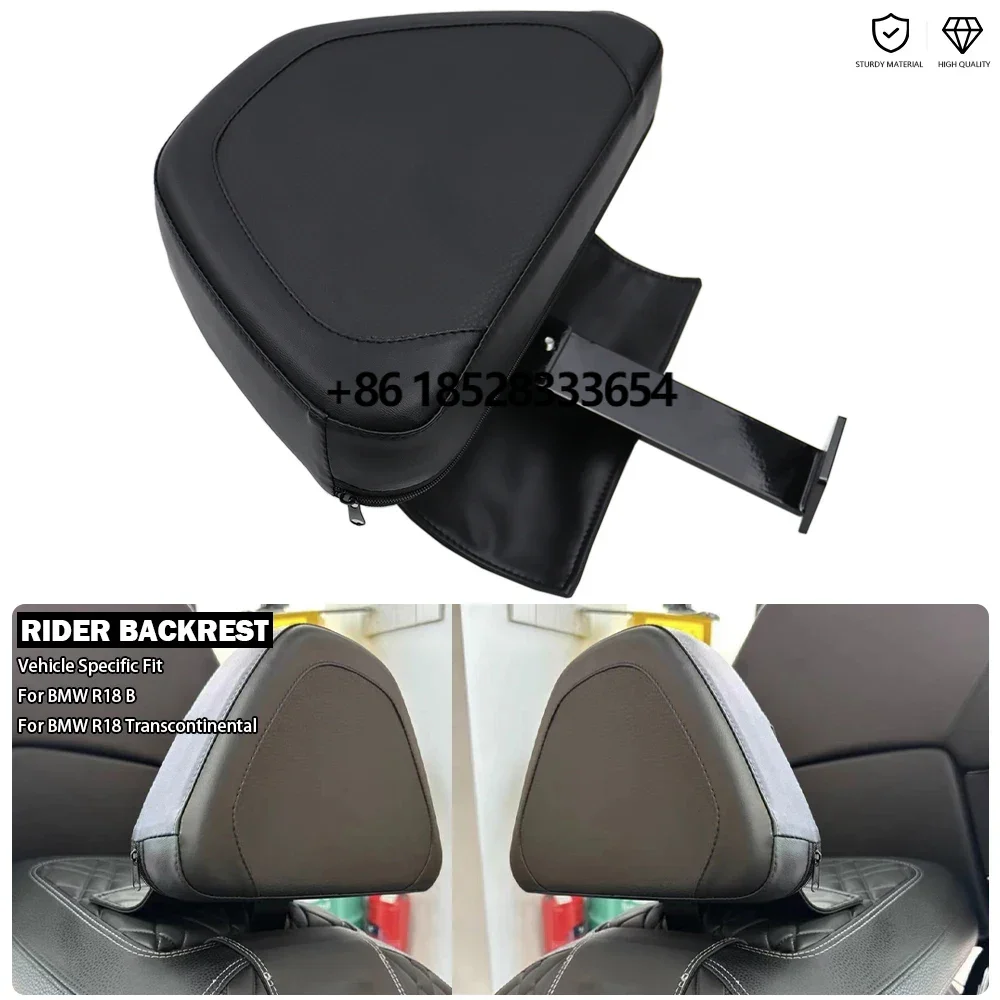 Motorcycle Rider Backrest Sissy Bar Driver Back Rest Cushion Pad Fits For BMW R18 Transcontinental R18B R 18 B 2021 2022 2023 24