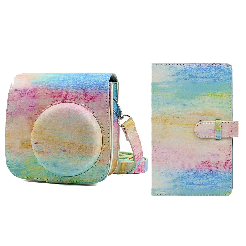 Fujifilm Instax Mini 12 11 Aksesori Kamera Cat Minyak Artis Kulit PU Tas Bahu Kamera Instan Kantong Casing Penutup Pelindung